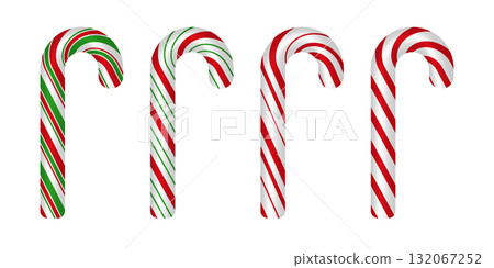 Winter merry festive candy cane peppermint lollypop decoration 132067252