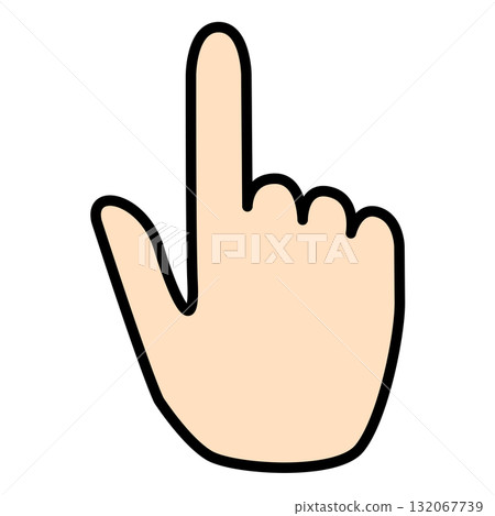 Pointer-style pointing hand illustration 132067739