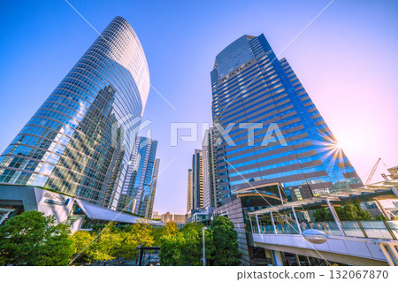Tokyo cityscape in Japan View of office buildings in front of Shinagawa station 132067870