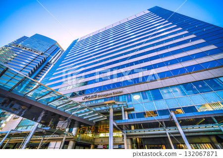 Tokyo cityscape in Japan, including Shinagawa Station and office buildings 132067871