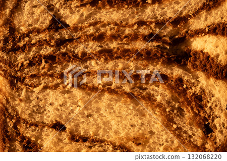 Macro closeup of chocolate bread grains texture 132068220