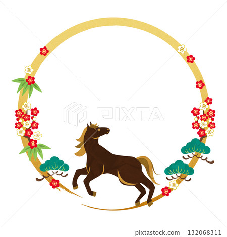 馬年-新年賀卡材料框2 馬年-新年賀卡材料框2 132068311