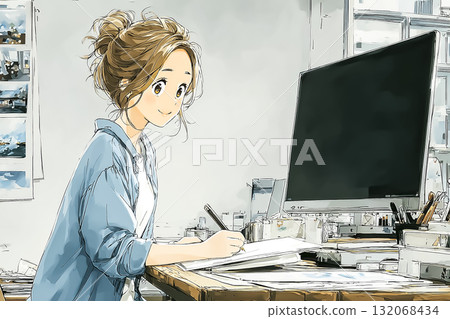 Miyu Series: A young female designer uses AI to create advertising images 132068434