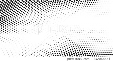 Halftone dot background. Geometric black and white point pattern with fading effect. Minimalistic design for retro comics, pop art, or digital themes. Abstract vector illustration Halftone dot background. Geometric black and white point pattern with fading effect. Minimalistic design for retro comics, pop art, or digital themes. Abstract vector illustration 132068651