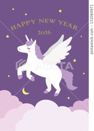 2026年馬年卡:夜空中飛翔的獨角獸 2026年馬年卡:夜空中飛翔的獨角獸 132068971