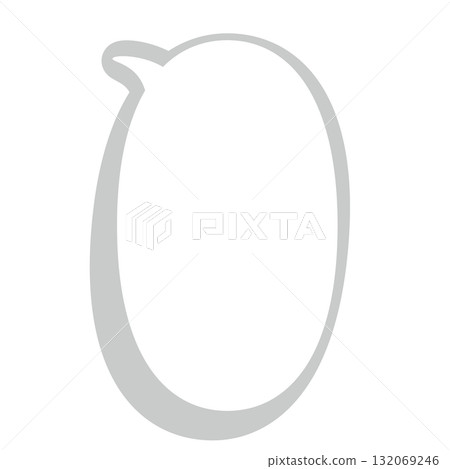 Simple speech bubble illustration, oval, vertical 132069246