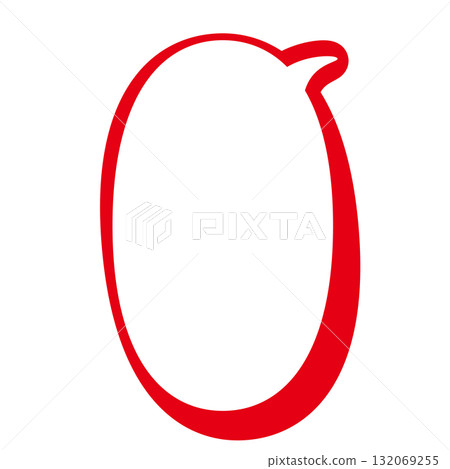 Simple speech bubble illustration, oval, vertical 132069255