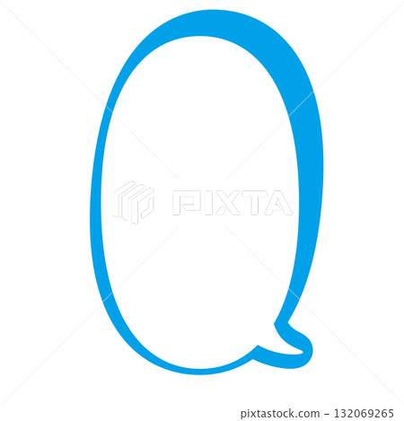 Simple speech bubble illustration, oval, vertical Simple speech bubble illustration, oval, vertical 132069265