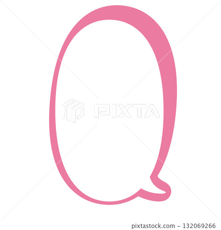 Simple speech bubble illustration, oval, vertical Simple speech bubble illustration, oval, vertical 132069266