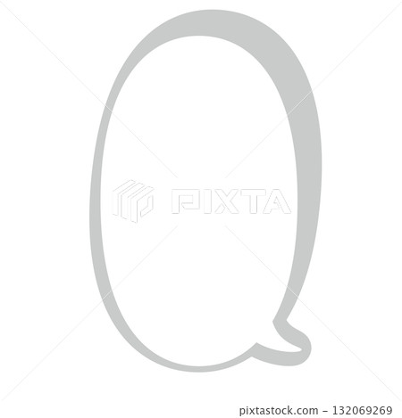 簡單的語音氣泡圖，橢圓形，垂直 132069269