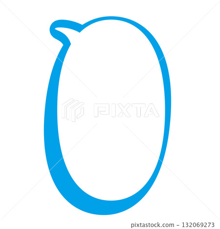 Simple speech bubble illustration, oval, vertical Simple speech bubble illustration, oval, vertical 132069273