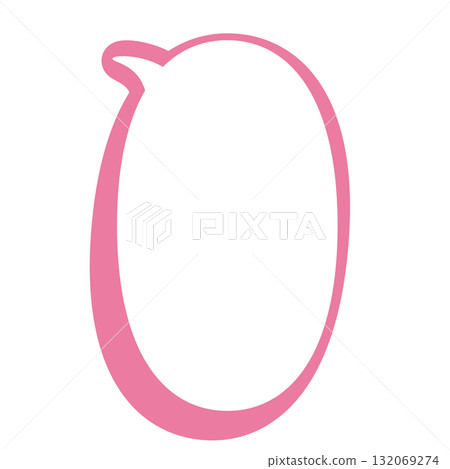 Simple speech bubble illustration, oval, vertical Simple speech bubble illustration, oval, vertical 132069274