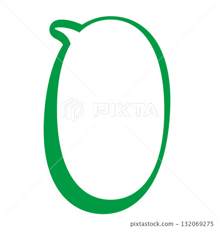 Simple speech bubble illustration, oval, vertical Simple speech bubble illustration, oval, vertical 132069275