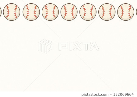 球系列：自上而下的背景，棒球排列在頂部 132069664