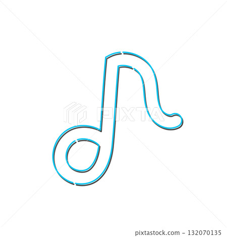 Neon Emotional Expression Simple Musical Note Illustration Excited, Run Run Blue Neon Emotional Expression Simple Musical Note Illustration Excited, Run Run Blue 132070135