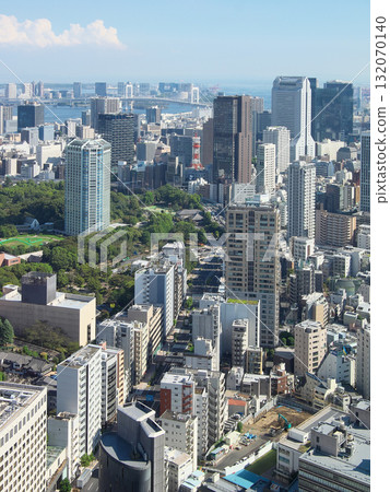 View of Shiba Park, Higashi-Azabu, Shiba, and Shibaura from Azabudai Hills. Cityscape (September 2025) 132070140
