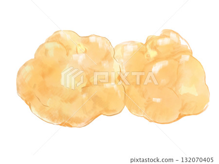手繪水彩插圖新鮮出爐的美味奶油泡芙 132070405