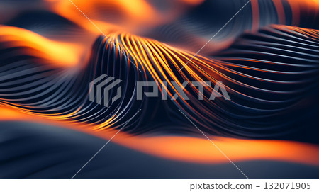 3D Abstract Wave Texture Background 132071905