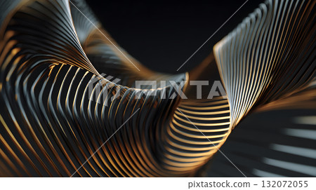 3D Abstract Wave Texture Background 132072055