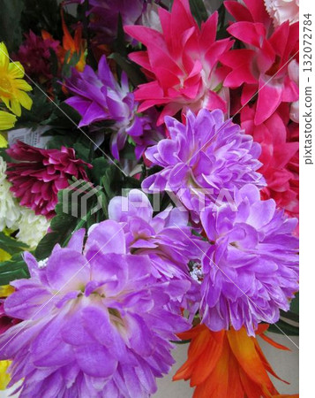 Colorful artificial flower bouquet 132072784