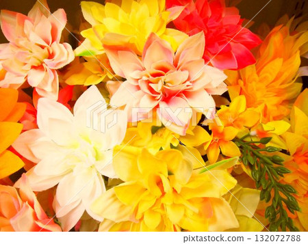 多彩人造花花束 132072788