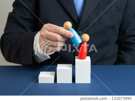 Struggle for the upper hand, overthrowing an opponent. Defeat a competitor, seize leadership, and gain control. Business rivalry, corporate power, and political competition visuals. Struggle for the upper hand, overthrowing an opponent. Defeat a competitor, seize leadership, and gain control. Business rivalry, corporate power, and political competition visuals. 132073995