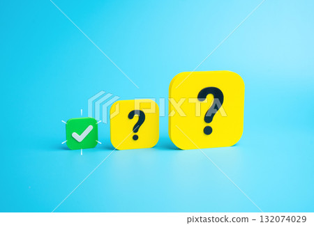 Solving the first part of the riddle. Revealing one part of the mystery. Concept of logic, insight, and discovery. Creativity, education, research-related 132074029