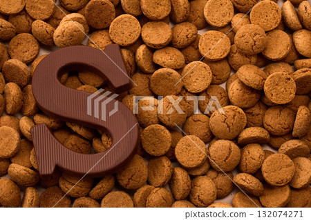 Dutch holiday Sinterklaas background. Dutch tradition Saint Nicholas. Traditional sweets background Dutch holiday Sinterklaas background. Dutch tradition Saint Nicholas. Traditional sweets background 132074271