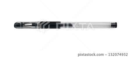 pen with a black grip sits on a white surface pen with a black grip sits on a white surface 132074932