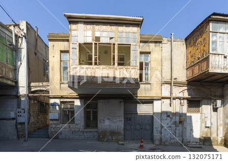 typical old wooden balcony in Baku, Azerbaijan typical old wooden balcony in Baku, Azerbaijan 132075171