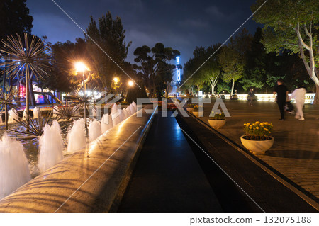 night view of the waterfront in Baku, Azerbaijan night view of the waterfront in Baku, Azerbaijan 132075188