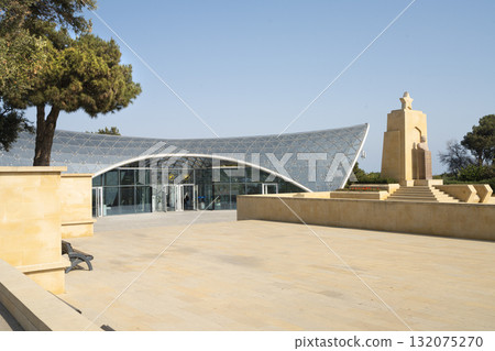 the funicular upper station in Baku, Azerbaijan the funicular upper station in Baku, Azerbaijan 132075270