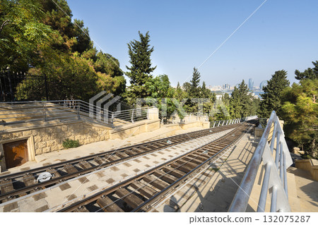 The funicular in Baku, Azerbaijan 132075287