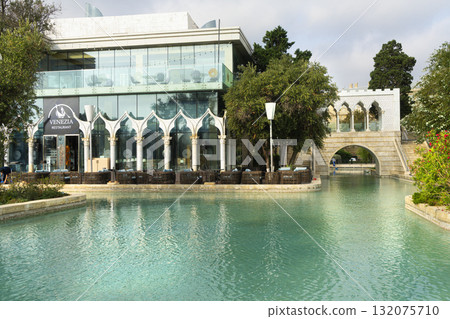 Mini Venice tourist attraction in the Baku seaside national park in Baku, Azerbaijan 132075710