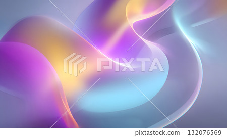 Colorful abstract gradient background with soft glass texture 132076569