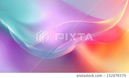 Colorful abstract gradient background with soft glass texture 132076570