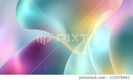Colorful abstract gradient background with soft glass texture 132076661