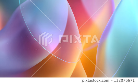 Colorful abstract gradient background with soft glass texture 132076671