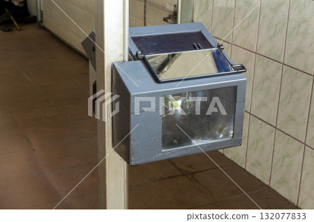 A close-up of a headlight tester A close-up of a headlight tester 132077833