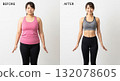 Before and after photos of a woman who successfully lost weight 132078605
