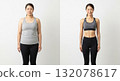 Before and after photos of a woman who successfully lost weight 132078617