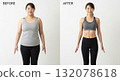 Before and after photos of a woman who successfully lost weight 132078618