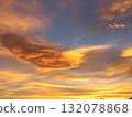 A beautiful golden sunset sky 132078868