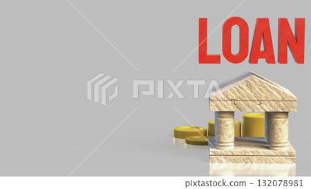 The Loan and coins for Business concept 3d Rendering,finance or earn concept. 132078981