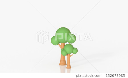 The Tree on white background for Energy or eco concept 3d rendering. The Tree on white background for Energy or eco concept 3d rendering. 132078985