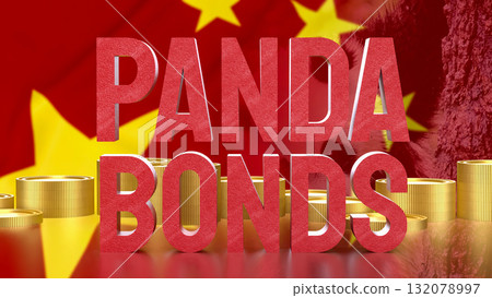 The Panda Bonds for Chinese Business concept 3d Rendering. The Panda Bonds for Chinese Business concept 3d Rendering. 132078997
