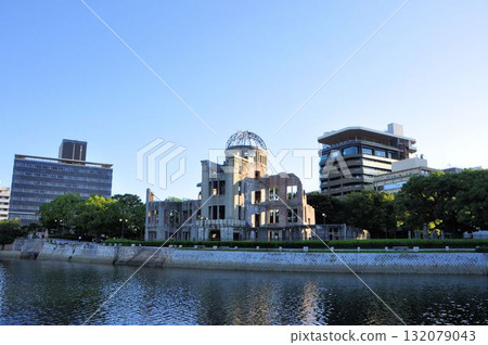 The Atomic Bomb Dome from the Motoyasu River Waterfront Terrace 132079043