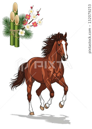 【明信片】象徵吉祥的松竹梅馬圖案 【明信片】象徵吉祥的松竹梅馬圖案 132079253