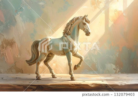 古董馬雕像 古董馬雕像 132079403