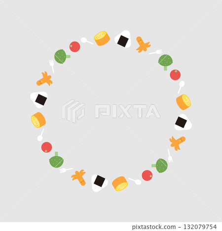 Lunch box ingredients frame 132079754